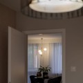 Lampa wisząca ESTERA WOOD z drewnianym stelażem  i szklanymi mlecznymi klos 6799 TK Lighting