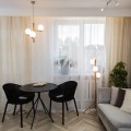 Lampa stojąca w stylu eco, drewniany stelaż szklane klosze 5809 TK Lighting