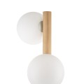 Lampa stojąca w stylu eco, drewniany stelaż szklane klosze 5809 TK Lighting