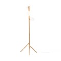 Lampa stojąca w stylu eco, drewniany stelaż szklane klosze 5809 TK Lighting