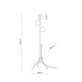 Lampa stojąca w stylu eco, drewniany stelaż szklane klosze 5809 TK Lighting