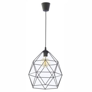Lampa wisząca z drucianym kloszem czarna E27 GALAXY BLACK 3455 TK Lighting