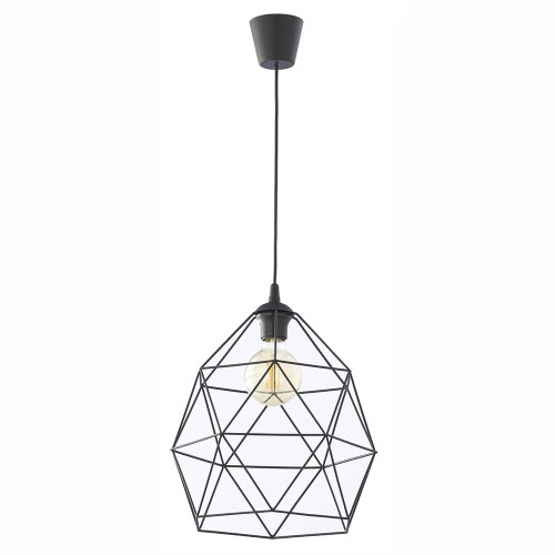 Lampa wisząca z drucianym kloszem czarna E27 GALAXY BLACK 3455 TK Lighting