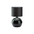 Lampka nocna PALLA gwint E27 moc 15W styl nowoczesny klosz tkanina | czarny 5067 TK lighting