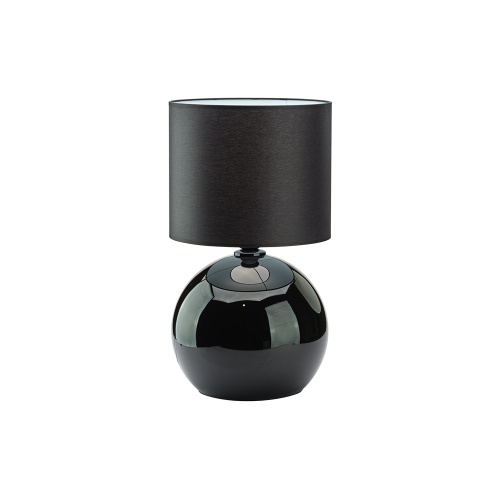 Lampka nocna PALLA gwint E27 moc 15W styl nowoczesny klosz tkanina | czarny 5067 TK lighting
