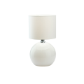 Lampka nocna PALLA gwint E27 moc 15W styl nowoczesny klosz tkanina | biały 5065 TK lighting