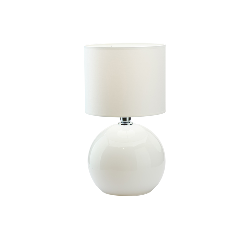 Lampka nocna PALLA gwint E27 moc 15W styl nowoczesny klosz tkanina | biały 5065 TK lighting