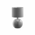 Lampka nocna PALLA gwint E27 moc 15W styl nowoczesny klosz tkanina | szary 5086 TK lighting