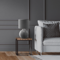 Lampka nocna PALLA gwint E27 moc 15W styl nowoczesny klosz tkanina | szary 5086 TK lighting