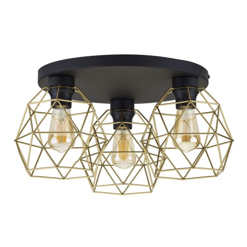 Lampa sufitowa klosz klatka czarno-złoty GALAXY BLACK/GOLD 3458 TK Lighting