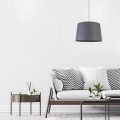 Lampa wisząca MAJA gwint E27 moc 15W styl nowoczesny klosz tkanina | szary 1881 TK lighting