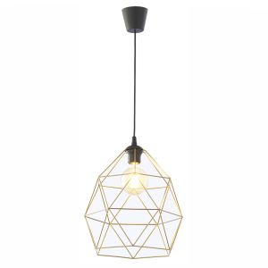 Lampa wisząca z nowoczesnym klatkowym złotym kloszem 3457 TK Lighting