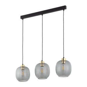 Lampa wisząca OMEGA szklane klosze na E27 czarny przewody 4574 TK Lighting