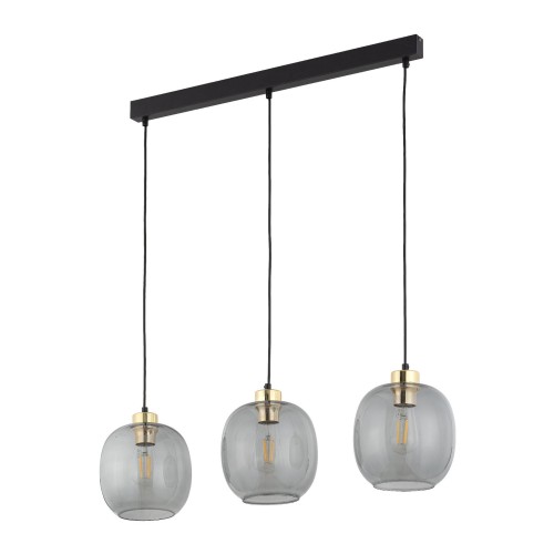 Lampa wisząca OMEGA szklane klosze na E27 czarny przewody 4574 TK Lighting