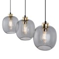 Lampa wisząca OMEGA szklane klosze na E27 czarny przewody 4574 TK Lighting