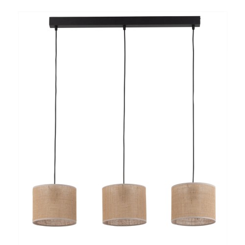 Lampa wisząca JUTA kolor Czarny beżowe klosze 4597 TK Lighting
