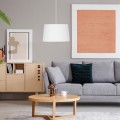 Lampa wisząca MAJA gwint E27 moc 15W styl nowoczesny klosz tkanina | biały 1883 TK lighting