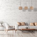Lampa wisząca JUTA kolor Czarny beżowe klosze 4597 TK Lighting
