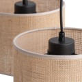 Lampa wisząca JUTA kolor Czarny beżowe klosze 4597 TK Lighting