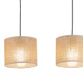 Lampa wisząca JUTA kolor Czarny beżowe klosze 4597 TK Lighting