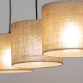 Lampa wisząca JUTA kolor Czarny beżowe klosze 4597 TK Lighting