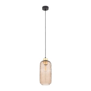 Lampa wisząca szklany klosz PESCARA kolor Czarny / złoty 4575 TK Lighting