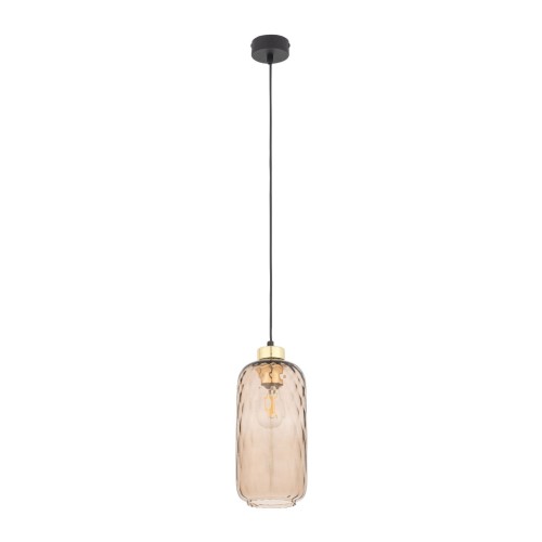 Lampa wisząca szklany klosz PESCARA kolor Czarny / złoty 4575 TK Lighting