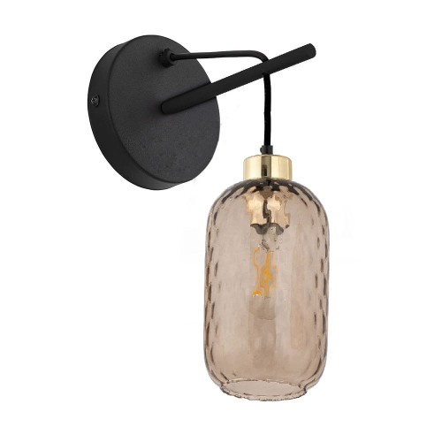 Kinkiet ścienny szklany klosz PESCARA kolor Czarny 6480 TK Lighting