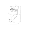 Lampa reflektor na szynę TRACER 1 obwodowy Czarny / złoty 6616 TK Lighting