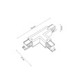 Łącznik T TRACER 3 obwodowy Czarny 3557 TK Lighting