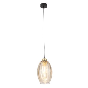Lampa wisząca SEBO szkloany klosz kolor Czarny / złoty 4633 TK Lighting