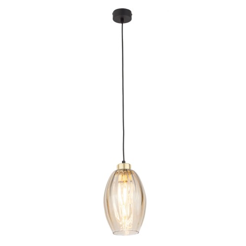Lampa wisząca SEBO szkloany klosz kolor Czarny / złoty 4633 TK Lighting