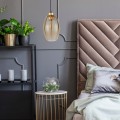 Lampa wisząca SEBO szkloany klosz kolor Czarny / złoty 4633 TK Lighting