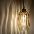 Lampa wisząca SEBO szkloany klosz kolor Czarny / złoty 4633 TK Lighting