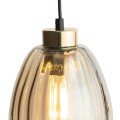 Lampa wisząca SEBO szkloany klosz kolor Czarny / złoty 4633 TK Lighting