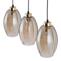 Lampa wisząca SEBO gwint E27 moc 15W styl  szklany klosz | czarny 4635 TK lighting