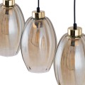 Lampa wisząca SEBO gwint E27 moc 15W styl  szklany klosz | czarny 4635 TK lighting