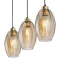 Lampa wisząca SEBO gwint E27 moc 15W styl  szklany klosz | czarny 4635 TK lighting