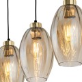 Lampa wisząca SEBO gwint E27 moc 15W styl  szklany klosz | czarny 4635 TK lighting