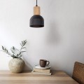 Lampa wisząca CAIRO kolor Czarny / jasne drewno na E27 4894 TK Lighting