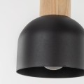 Lampa wisząca CAIRO Czarny jasne drewno na E27 podsufitka 4895 TK Lighting