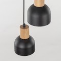 Lampa wisząca CAIRO Czarny jasne drewno na E27 podsufitka 4895 TK Lighting