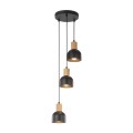 Lampa wisząca CAIRO Czarny jasne drewno na E27 podsufitka 4895 TK Lighting