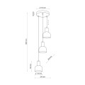 Lampa wisząca CAIRO Czarny jasne drewno na E27 podsufitka 4895 TK Lighting
