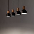Lampa wisząca CAIRO kolor Czarny / jasne drewno na listwie 4896 TK Lighting