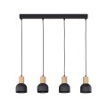 Lampa wisząca CAIRO kolor Czarny / jasne drewno na listwie 4896 TK Lighting