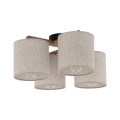 Klasyczna lampa sufitowa, beżowe klosze z tkaniny, do salonu 6866 TK Lighting