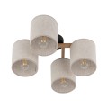 Klasyczna lampa sufitowa, beżowe klosze z tkaniny, do salonu 6866 TK Lighting