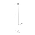 Lampa wisząca tuba TRACER  na szynę 1 fazowa czarno-złota 4929 TK Lighting