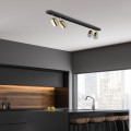 Sufitowa lampa listwa, 4 złote ruchome reflektorki na GU10 5619 TK Lighting